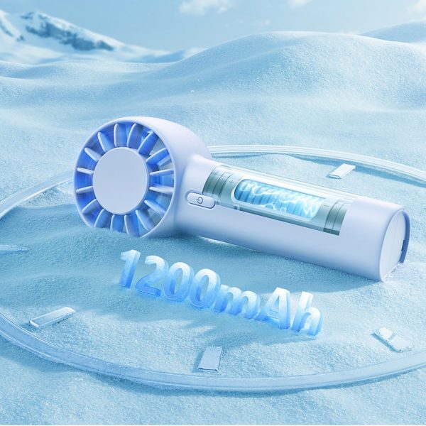 Pārnēsājams rokas ventilators 1200 mAh - zils