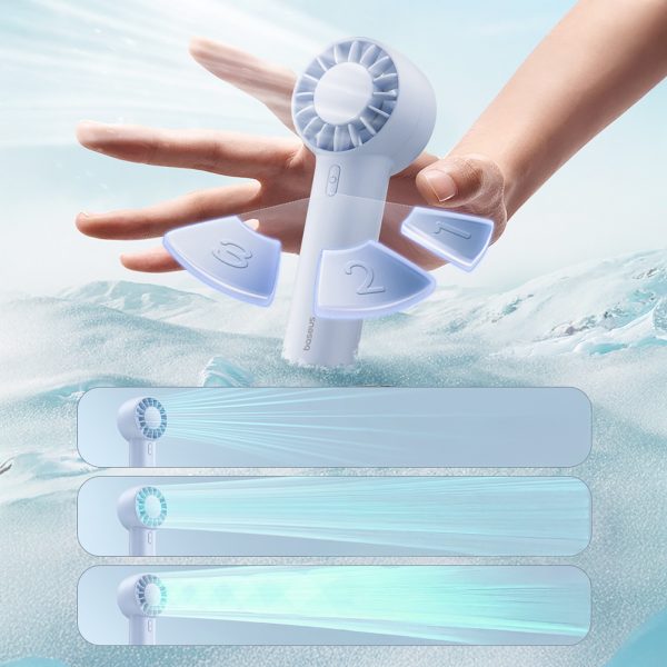 Pārnēsājams rokas ventilators 1200 mAh - zils