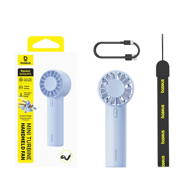 Pārnēsājams rokas ventilators 1200 mAh - zils