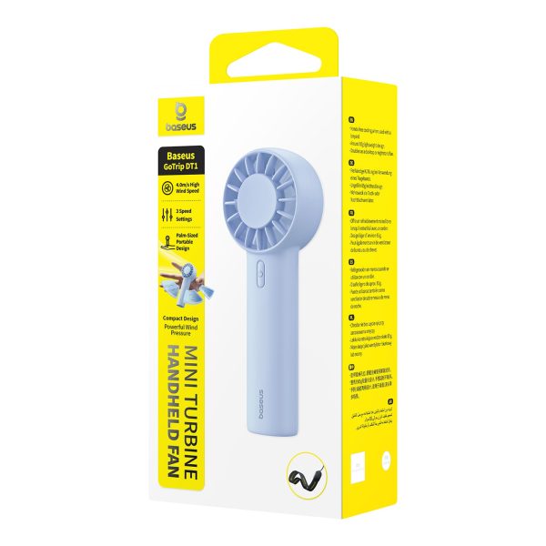 Pārnēsājams rokas ventilators 1200 mAh - zils