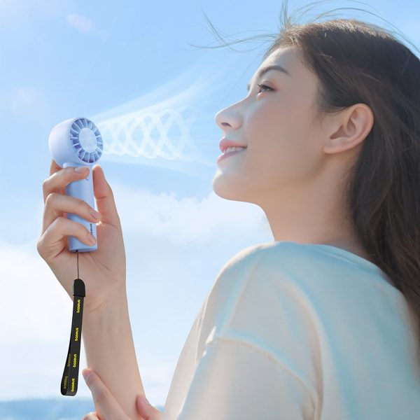 Pārnēsājams rokas ventilators 1200 mAh - zils