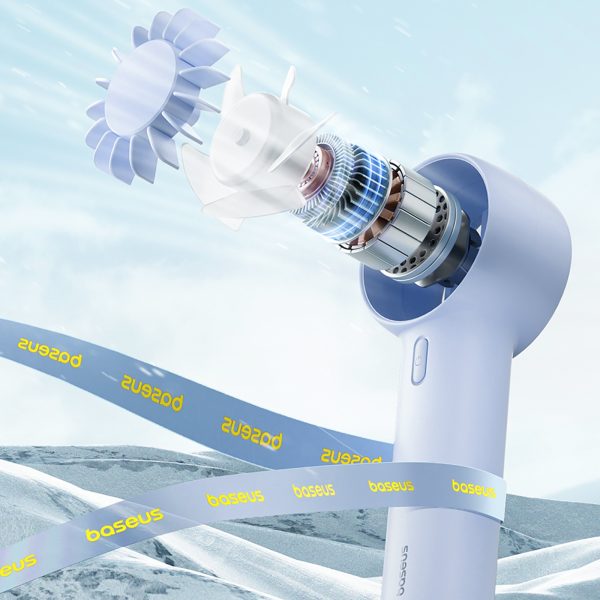 Pārnēsājams rokas ventilators 1200 mAh - zils
