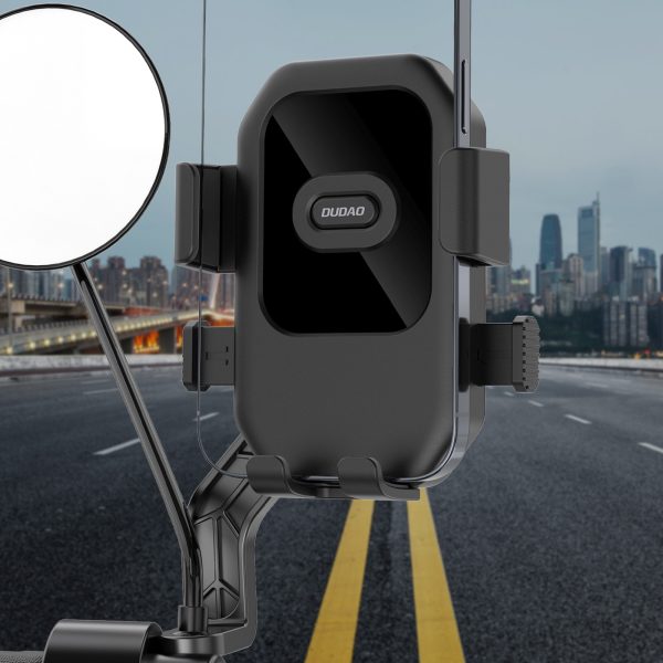 360 grādu telefona turētājs velosipēdam, motociklam, skrejritenim, 4,7–7,2 collas - melns