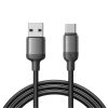 Lively sērijas 3A USB-A - USB-C kabelis 1,2 m - melns