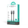 Lively sērijas 3A USB-A - USB-C kabelis 1,2 m - melns