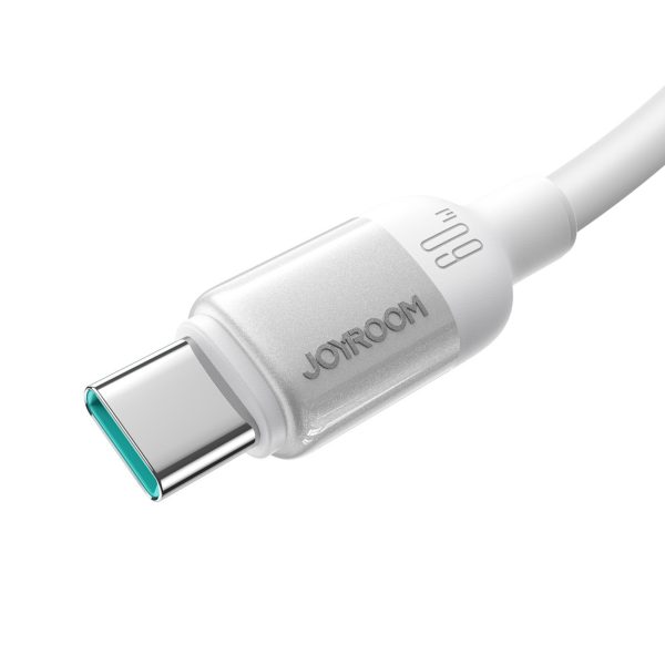 Lively sērijas 3A USB-A - USB-C kabelis 1,2 m - balts