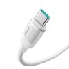 Lively sērijas 3A USB-A - USB-C kabelis 1,2 m - balts