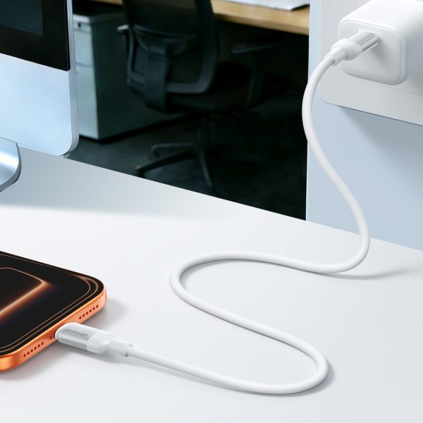 Lively sērijas 3A USB-A - USB-C kabelis 1,2 m - balts