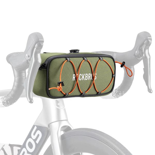 Ūdensizturīga velosipēda stūres soma 1,9 l - zaļa
