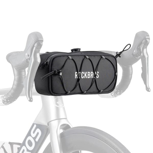 Ūdensizturīga velosipēda stūres soma 1,9 l - melna