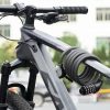 5 ciparu velosipēda slēdzene ar tērauda trosi un LED apgaismojumu, 180 cm - melna