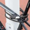 5 ciparu velosipēda slēdzene ar tērauda trosi un LED apgaismojumu, 180 cm - melna