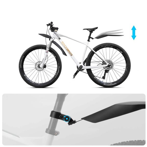 Priekšējie un aizmugurējie velosipēdu spārni 24 collu velosipēdiem - melni