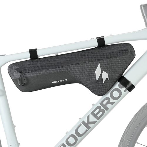Ūdensizturīga velosipēda rāmja soma 1,9 l - melna