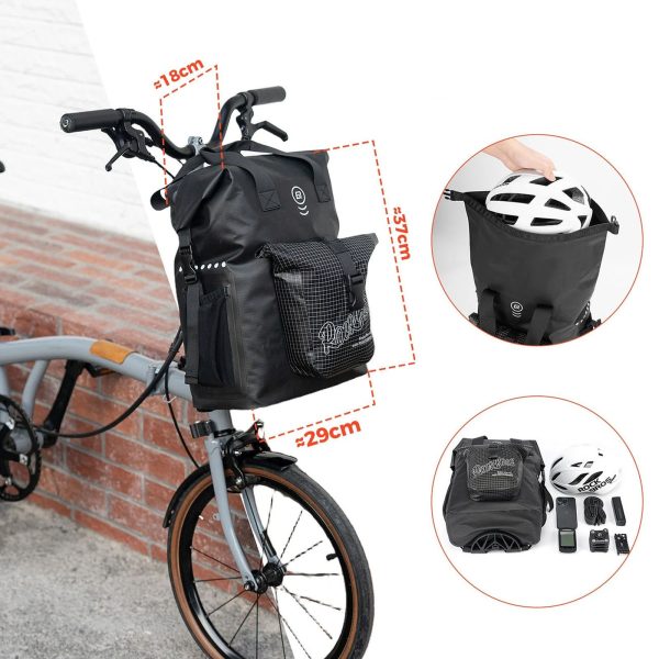 Stūres soma Brompton 18L saliekamajam velosipēdam - melna