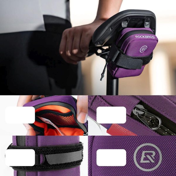 Velosipēda seglu soma 0,35 l - violeta