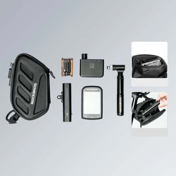 1035301-8-torba-rowerowa-podsiodlowa-z-inteligentna-lampka-rockbros-hurtownia-dropshipping.jpg Velosipēda seglu soma ar viedo aizmugurējo lukturi 0,45 l - melna