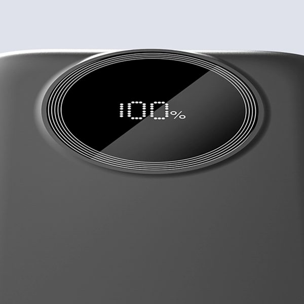 K13 10000mAh 22.5W Powerbank ar iebūvētu kabeli - melns