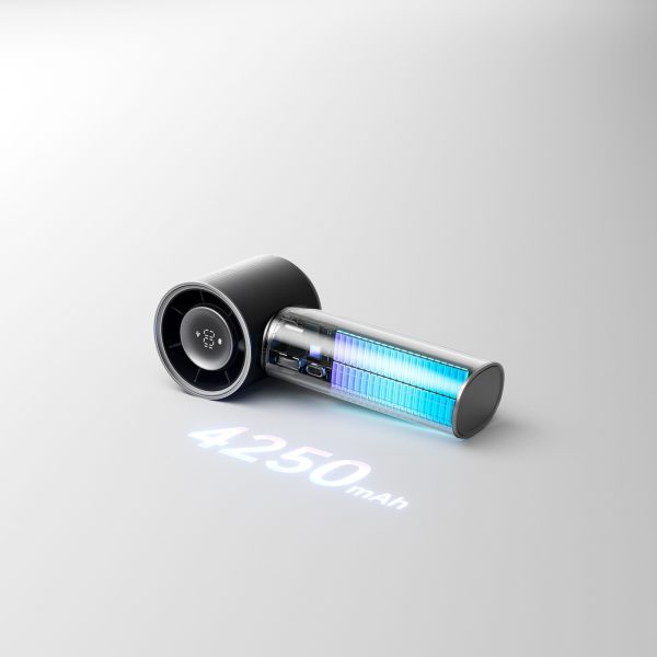 Mini pārnēsājams ventilators 4250 mAh USB-C - melns