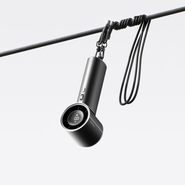 Mini pārnēsājams ventilators 4250 mAh USB-C - melns