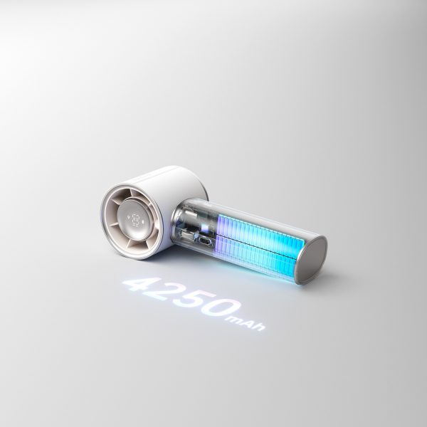 Mini pārnēsājams ventilators 4250 mAh USB-C - balts