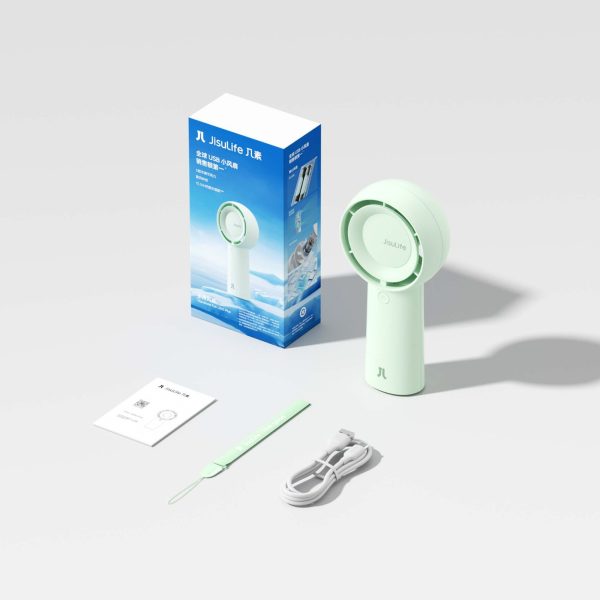 Rokas ventilators, mini pūtējs, pārnēsājams ventilators, 4000 mAh - zaļš
